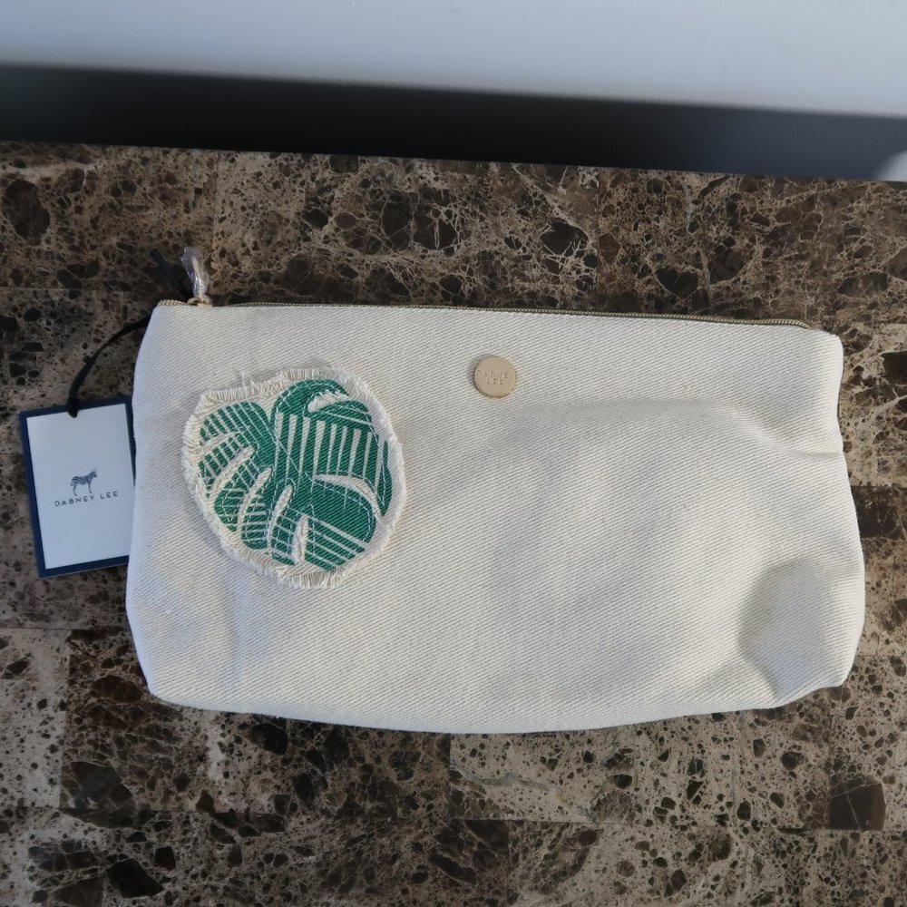 Dabney Lee Palm Leaf Zip Top Pouch